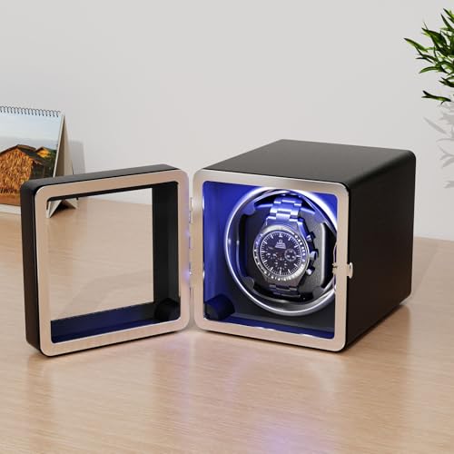 image for MIUGUYO Watch Winder,Automatic Single Watch Winder with Quiet Motor,4 