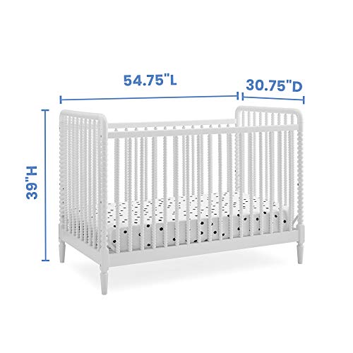 Image of Delta Children Saint 4-in-1 Convertible Crib - Greenguard Gold Certified, Bianca White