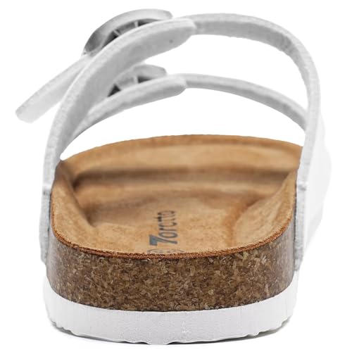 Image of Torotto Kids Sandals Boys Girls Slide Summer Non-slip Cork Glitter Toddler Slippers with Adjustable Straps for Indoor & Outdoor