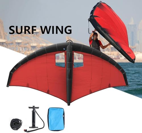 Wing Foliowy latawiec – ręczny nadmuchiwany kitesurfingowy skrzydło z torbą do przechowywania i smyczą surfingową do foliowania wiatru, surfingu i zabawy na nartach na śniegu