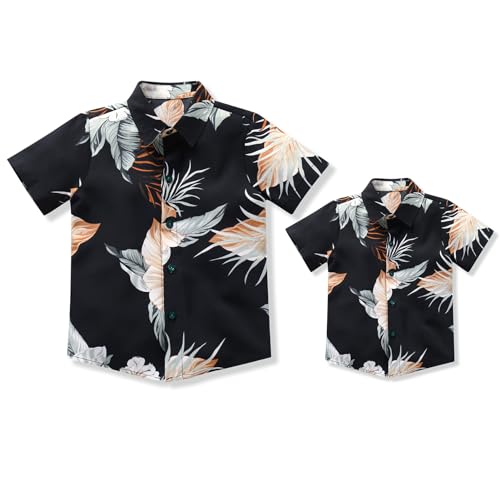 Image of Daddy and Me Matching Outfits Hawaiian Father and Son Matching Shirts for Family Photoshoot Summer Men Boys Father's Day Tops