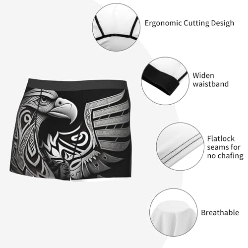 Eagle Tribal native american Vintage Men Boxer Briefs Underwear Breathable Stretch Underpants Medium Black4
