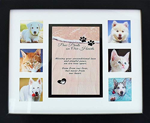 Tasse Verre Pet Memorial Collage Frame - 11x14' Picture Frame w/Sympathy Poem