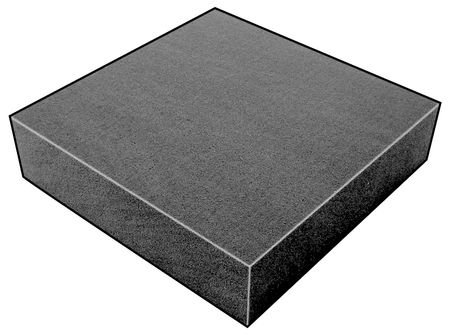 Foam Sheet, 300135Poly, Charcoal, 3/4x12x12