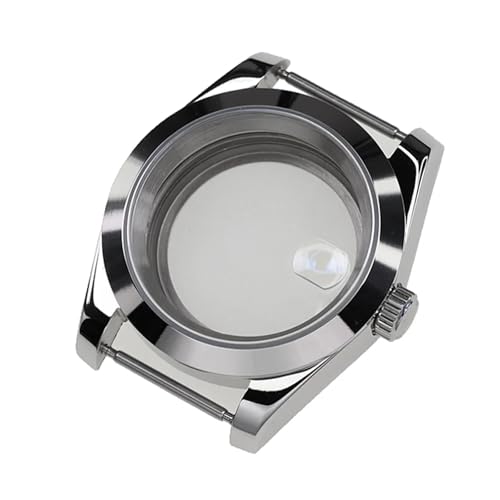Verre saphir et acier pour ce boîtier de montre 39mm compatible modding mécanique Nh35 - 2