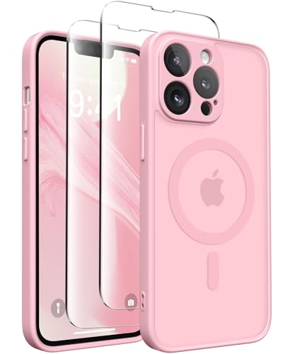 Coque iPhone 13 Pro Max rose fine pour recharger sans fil en voyage