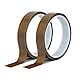 2 Stück Teflonband Hitzebeständiges Klebeband Auspuff Dichtband KaptonTape Selbstklebend PTFE Glasklebeband High Temp Klebeband Dichuntgsband 15mmx10mx0.18mm für Vakuumiergerät kabelbeschriftung