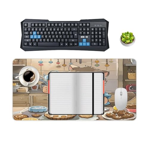 Cat Biscuits Desk Mat Non-Slip Large Mouse Pad miniatura 4