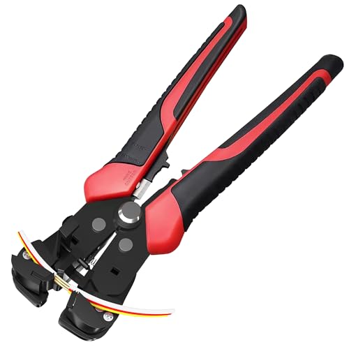 Wire Stripper, FortCeremy Automatic Cable Stripper and Cutter Tool for 0.2-6mm² Cables, Self-Adjusting Wire Stripping Pliers, Cable Cutter & Crimping Tool, Electrician Tool