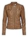 Produktbild ONLY Damen Kunstlederjacke Bandit Stehkragen Biker-Style cognac 34