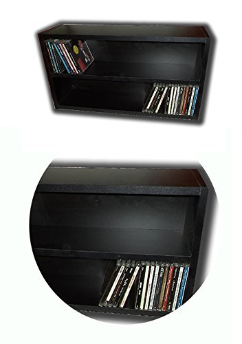 CUIDATUMUSICA Mueble Estanteria negra para guardar 100 CD Compact Disc/Ref. MAR035
