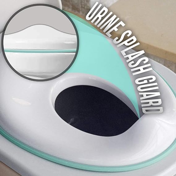 Image of Plastic Portable Baby Potty Training Seat for Boys and Girls Potty seat Toilet Seat for Kids 0 to 5 Years Child Toddler Non-Slip with Splash Guard Fits Round & Oval Western Toilets