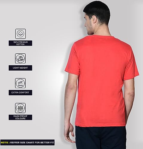 Image of Sleepynuts Men's Regular Fit Round Neck Half Sleeves Solid Casual Wear T-Shirt