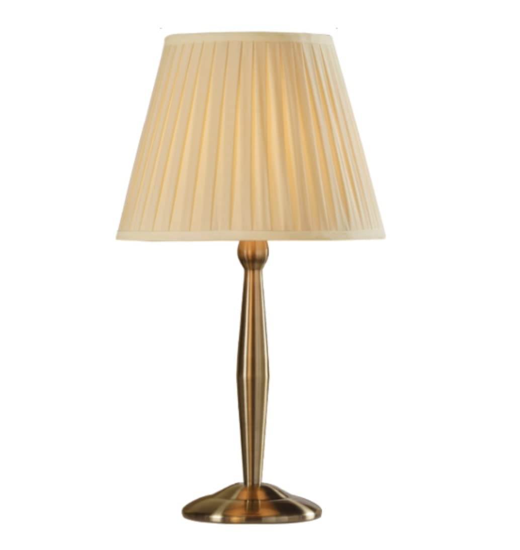 AZHKJKZH Table Lamp Table Lamp Fabric Lampshade Lamps With Metal Base, Bedside Nightstand Light For Living Room Bedroom Study For Home(Dimmer Switch)