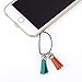 100 Pieces Leather Tassel Pendants Faux Suede Tassel with Caps for Key Chain Straps DIY Accessories, 20 Colors (40 mm)