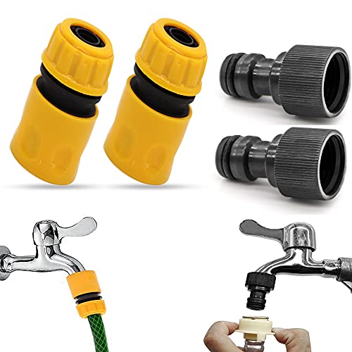 Lot de 4 connecteurs de tuyau de robinet de cuisine universels - Adaptateurs de tuyau d'arrosage pour robinet - Adaptateurs de robinet réglables pour jardin, salle de bain, intérieur et extérieur Cover