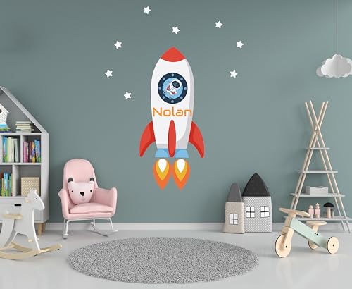 Vinilo decorativo cohete astronauta 25.4x55.88 cm miniatura 4