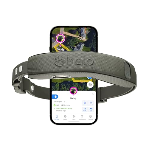 Halo Collar 5, New Wireless Dog Fence & GPS Dog Collar, Subscription Required, Waterproof, Graphite,...