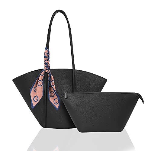 Tote Handbags for Women, Large Leather Laptop Womens Shoulder Bag with