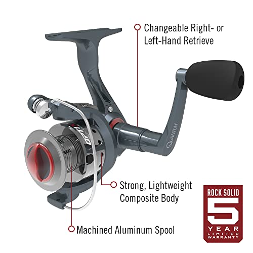 Quantum Optix Spinning Fishing Reel, Size 10 Reel, Changeable Right- or Left-Hand Retrieve, Aluminum Spool - Image 2