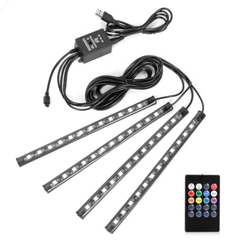 Tira de luces LED para coche para renovar el interior con música ambiental y modo Navidad