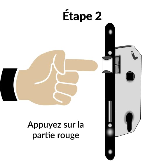 FTH - Serrure Encastrable Haut de Gamme SE 50 - Système de Retournement - Fermeture à Deux Tours - Têtière Nickelée Noir Mat - Coffre Acier - Axe 50 mm - Pour Porte d'Entrée - Noir