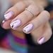 96Pcs Stiletto Fake Nails Full Cover Metal Mirror Reflection Glitter Sequins Medium Length False Acrylic Nail Kits（Gold and Silver Multicolor Mixed Series） (Pink)