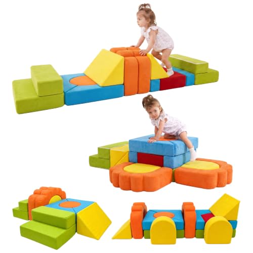 Image of Foam Climbing Toys for Toddlers, 13pcs Soft Play Climbing Blocks