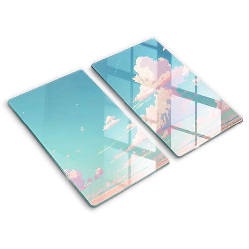 Planche à Découper Induction Résistante Wallfluent Lot de 2 Protège-Plaque Cuisine Fée - 2