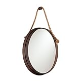 SEI Furniture Melissa Round Decorative Wall Mirror, Rust
