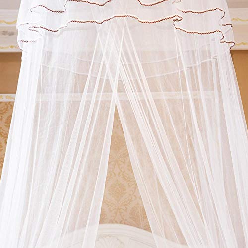 Vbestlife Princess Mosquito Net, Elegant Lace Princess Kids Bed Breathable Canopy Curtain Mosquito Netting For Girls Room Bedding, Foldable Mosquito Net(White) #TOP5