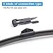 Rear Wiper Blade,ASLAM Type-E 15I for 2011-2017 Volkswagen Touareg Rear Windshield,Exact Fit(Pack of 2)