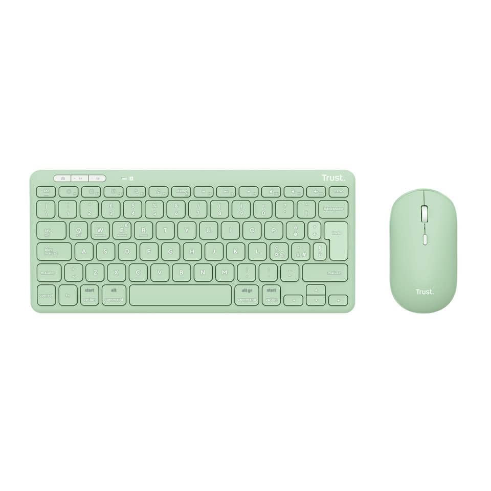 Fini les câbles encombrants grâce au combo Lyra wl keyboard mouse green 24943