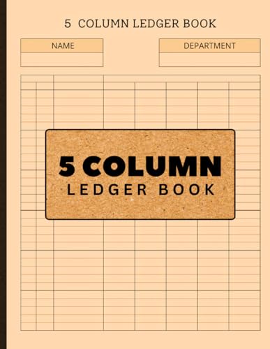 5 Column Ledger Book: Large 5 Column Ledger Book for Organizing Income, Expenses, Sales, and Budgets | 8.5x11 Inches, 110 Pages | Ideal for Small Business Owners and Personal Finance Tracking