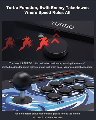 PXN 008 Arcade Fight Stick - Arcade Stick with 360° Circular