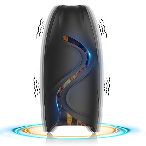 Male Masturbator Penis Training Cup with 7 Vibrating Stimulation & Intelligent Heating Function - Adorime Masturbation Toys Penis Glans Trainer Massager for Men Erection & Sexual Endurance Prolonging