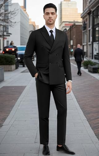 Men's Suits for Men Slim Fit Mens 2 Piece Suit Double Breasted Suit Men Wedding Prom Suits Formal Men's Tuxedos3