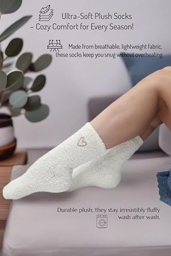 Image of Opa! Ultra Soft Fuzzy Socks for Women & Men- Warm & Cozy Cloud Socks for Sleeping, Gifts, Travel, Lounge Wear - 2 pairs