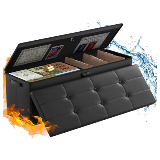 Fireproof Storage Ottoman with Multipurpose Use