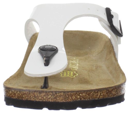 Image of Birkenstock Gizeh Birko-Flor Thong Sandal (Infant /Toddler /Little Kid),White Patent,30 M EU (12-12.5 M US Little Kid)