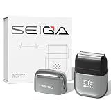 SEIGA Mini Electric Foil Shaver for Men, Rechargeable with Travel Pouch