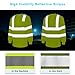 Besentinels Hi Vis Shirts for Men and Women with Long Sleeve, Class 3 High Visibility Safety Shirts with Reflective Strips, Constrcution,Airports, Parking Lots, Yellow X-Large 1pc