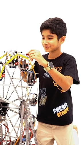 Image of Mechanix Mega Series Giant Wheel - 1800+ Piece 3 Ft Tall Motorised Ferris Wheel Building Kit | STEM /STEAM Toy for Adults, Kids 10+, Families & Seniors | Made in India | Tools & Manual Included