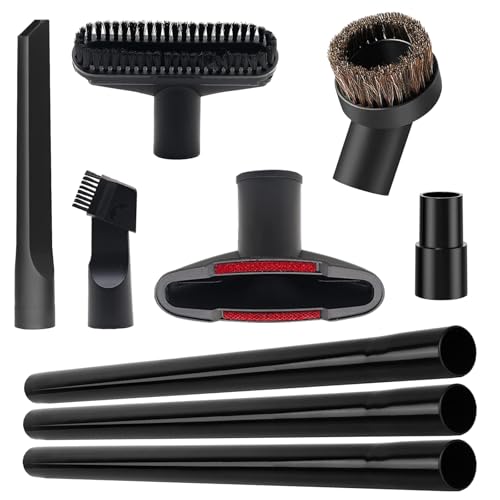9 Pcs Universal Shop Vac Accessories Kit 1 1/4 inch & 1 3/8 inch Shop Vac Attachments with Wet Dry...