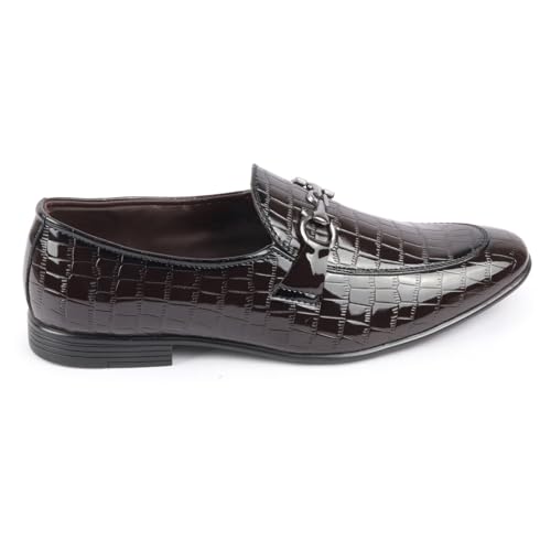 Image of FAUSTO Men Party Formal Slip On Loafer Shoes