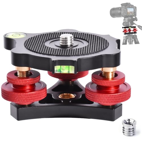 Tripod Leveling Base, Camera Head Leveler, 3/8' Thread, Accurate...