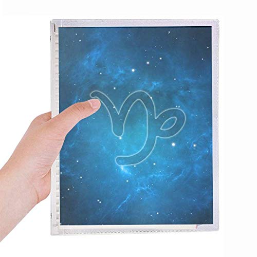 Cahier de constellation haut de gamme Capricorne à feuilles amovibles