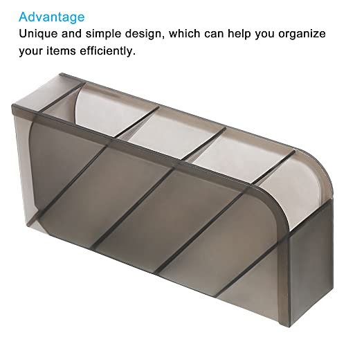 Rangement plastique à 4 compartiments PATIKIL noir transparent pour tiroir maison - 5