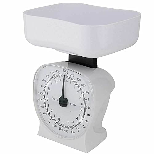 TRTO 1Pcs 5kg Traditional Mechanical White Kitchen Scales Household Food Cooking Weighing Easy To Use