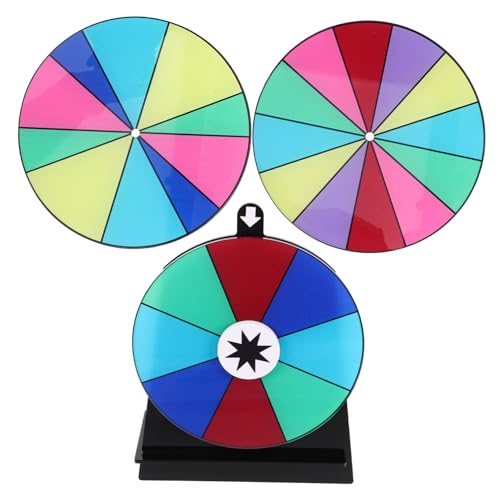 ibasenice Erasable Interactive Prize Wheel Large Portable with 8 Blank Slots Great for Teambuilding Fundraisers and Parties